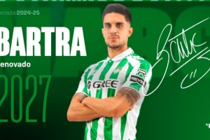 F1直播-官方:皇家贝蒂斯与西班牙中后卫巴尔特拉续约至2027年