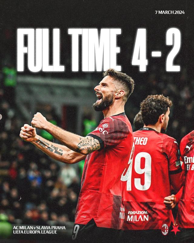 1709852989288060859.jpg 【欧联】吉鲁建功,米兰4-2十人布拉格斯拉维亚